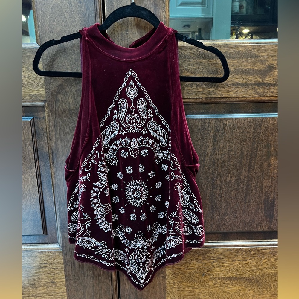 Free People Velvet Sleeveless Top